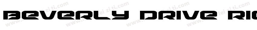 Beverly Drive Right Bold字体转换